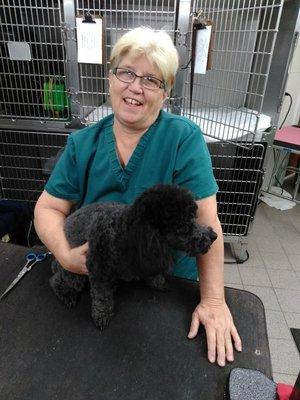 One of our caring grooming professionals! Karen takes appointments on Monday's and Friday's only