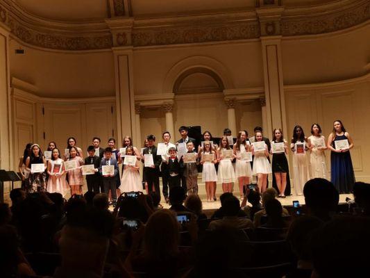 We are in Carnegie hall New York