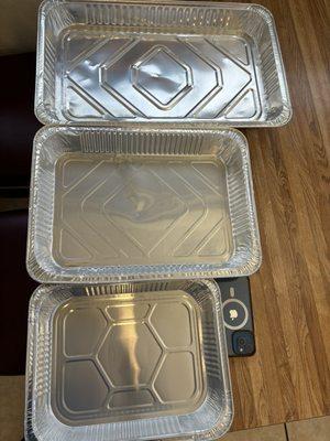 Catering tray sizes