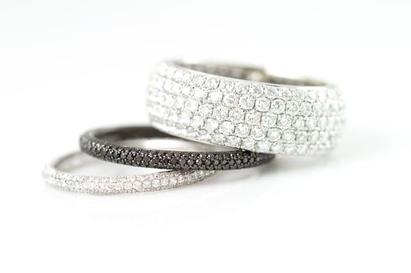 White and Black Diamond Bands