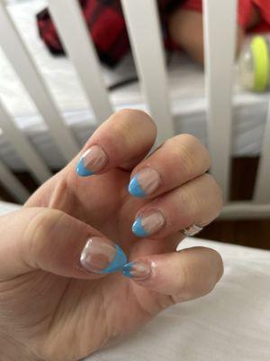 Did not look like the photo I showed even though I specifically asked for the same nail shape and length as the photo.