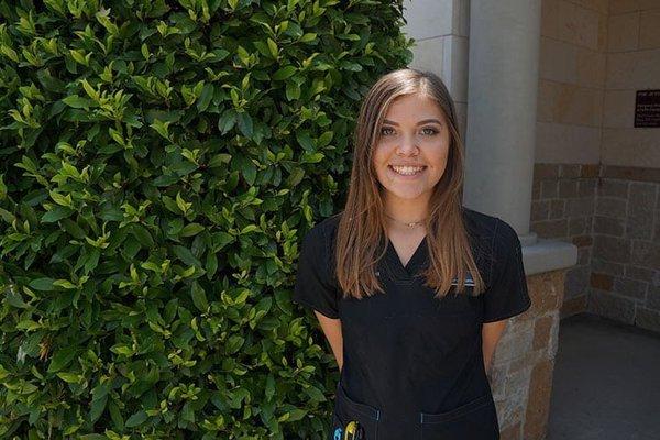 Technician Sammi Richardson at Custer McDermott Animal Hospital in Plano, Texas