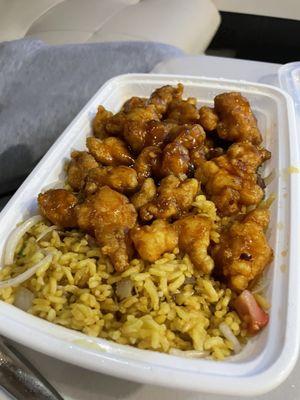 General Tso's Chicken Combination Plate (comes with Egg roll)