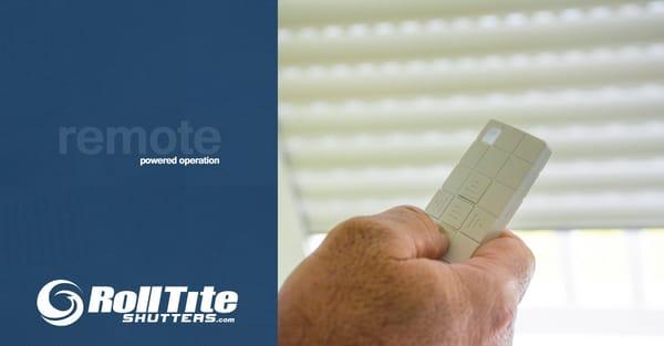 Remote Operation is a convenient and easy way to utilize your Roll Down Shutter Investment 321.409.9691 www.RollTiteShutters.com