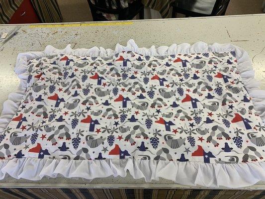 They restored a very old baby blanket