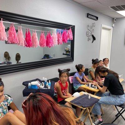 Princess party at the salon