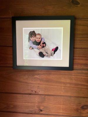 Special photo of my children when they were little in a beautiful frame