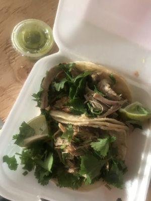 Tacos and Green Salsa