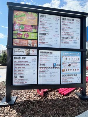 Drive thru menu