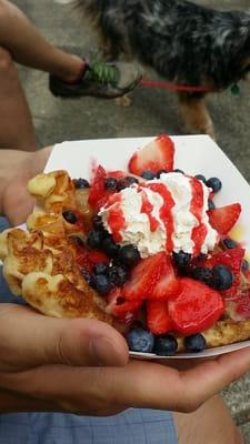 Lemon berry waffle