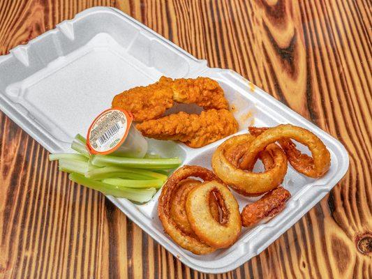 Onion Rings with chicken Tender