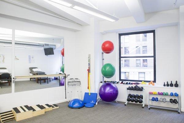 Physical Therapy Clinic fully equipped for sports rehabilitation, injury prevention and recovery