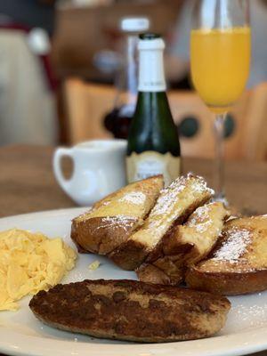 French toast with a mimosa