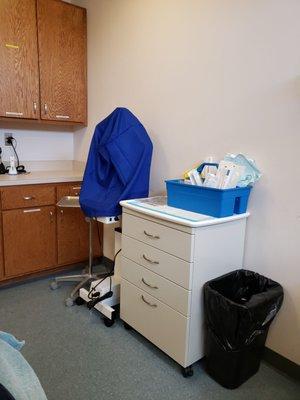 Inside exam room