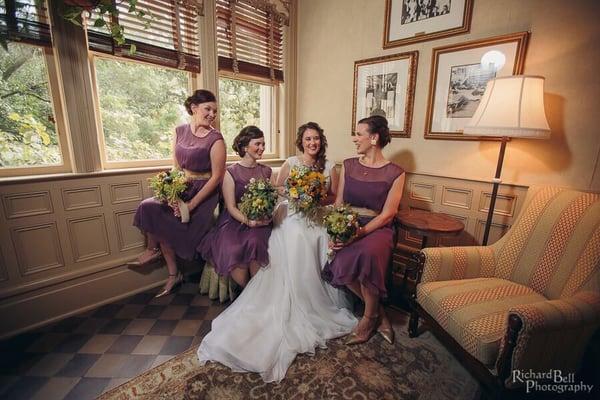 The finished result: brides maids got their hair and make-up done and the bride got bridal make-up done