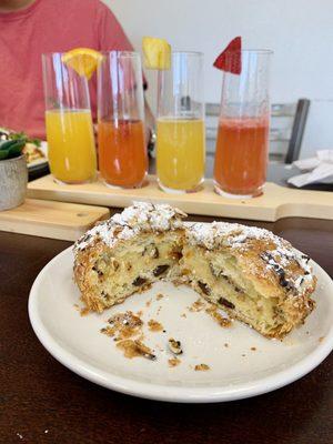 Chocolate Almond Croissant cross section