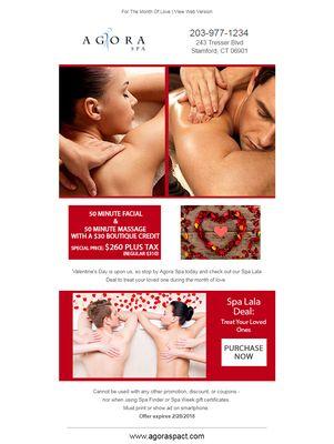 Love is in the Air - February @ Agora Spa.