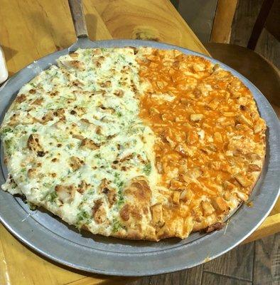 Half Buffalo Chicken & Half Chicken Alfredo