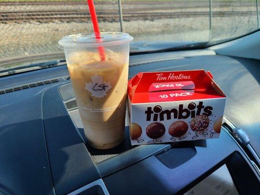 Iced Coffee and Timbits!