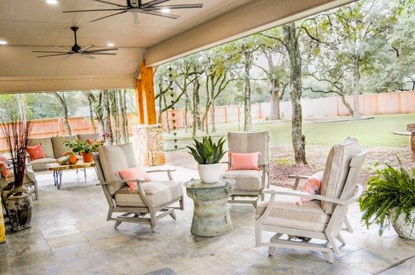 Lovely Covered Patio in Texas hillcountry