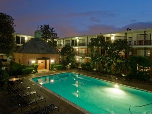 Pool View at Night