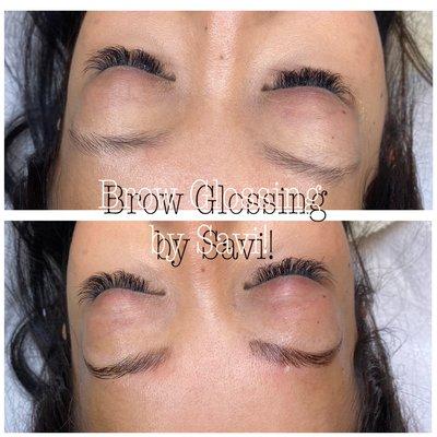 Brow Glossing by Savi!