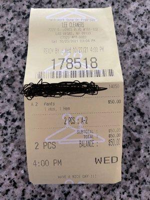 Proof of receipt