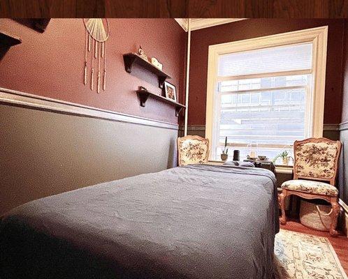 Massage space in a building with several studios. Photo credit, provider website