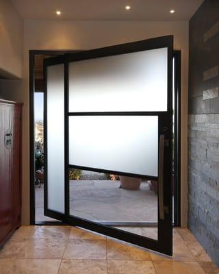 Contemporary Steel Pivot Door