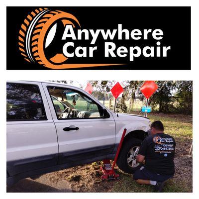 Anywhere Car Repair Mobile Mechanic Repairing a Customer's Vehicle