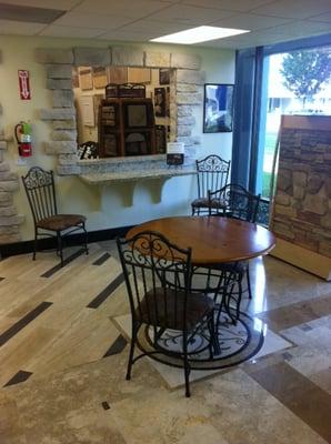 newly remodeled stone showroom