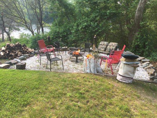 Sacred Meditation Circle Around the Fire Pit