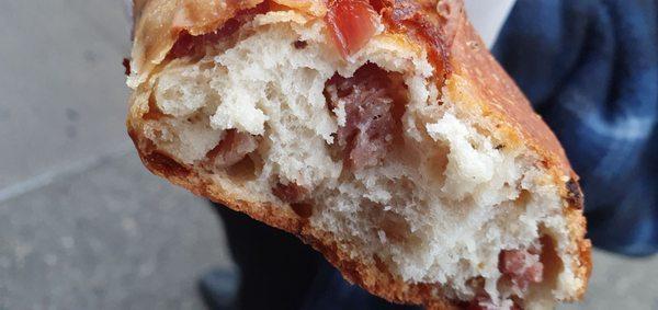 prosciutto bread up close and personal