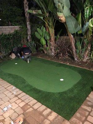 Azusa Job putting green