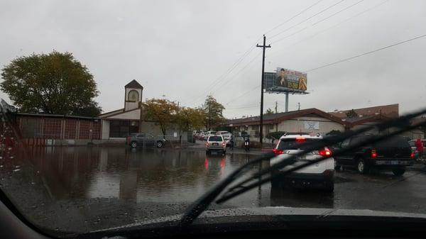 Parking lot flood!