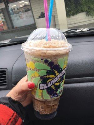 Free Slurpee! Coke flavor, of course!