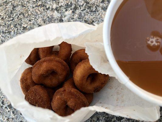 Apple cider donuts & apple cider