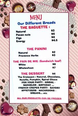 Our Menu