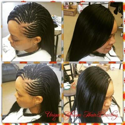 Human hair cornrow weave