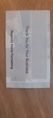 One of the Business Cards located on the front desk for a Regency employee. Only pictured to prove the General managers on site were perptua