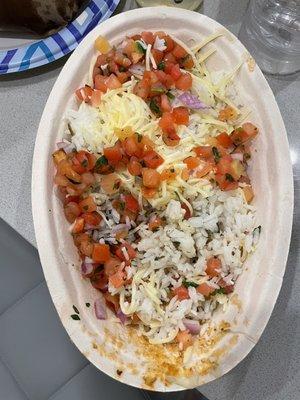 "chicken" bowl completely uneaten straight out of the bag