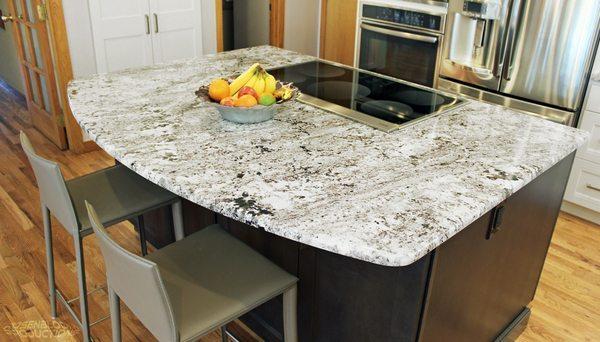 Granite kitchen countertop.