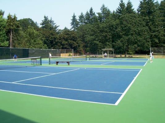 We have 5 Indoor and 6 Outdoor tennis courts for your playing pleasure.