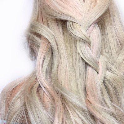 PLATINUM AND ROSÉ HAIR EXTENSIONS