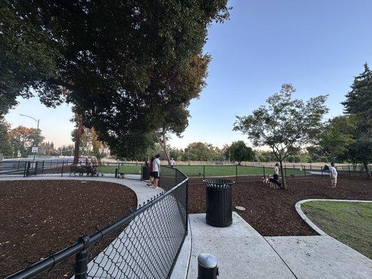 Small and large dog park areas