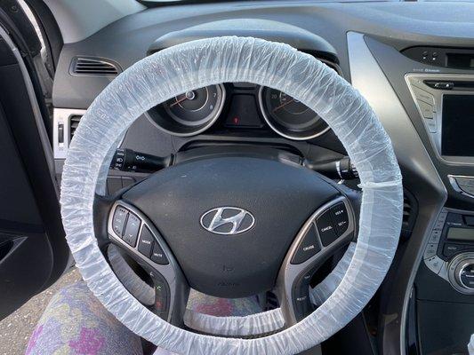 A hair net but for my steering wheel ;)