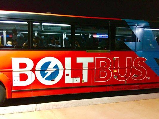 The Bolt Bus has service via the South Strip Transfer Terminal.