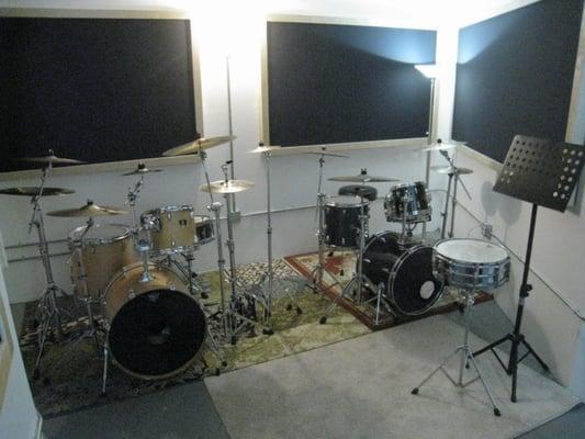 Drum Lessons Chicago teaching studio.