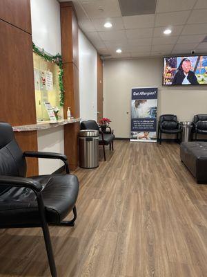 This is part of the waiting room in The Woodland's office. It's twice as big but I didn't want to take a picture showing those waiting.