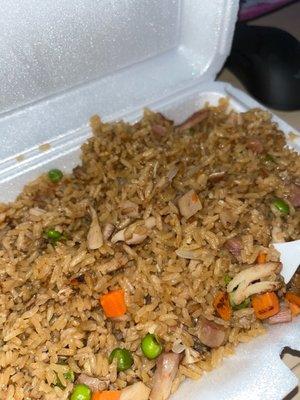 chicken fried rice 8/10 simple but very good